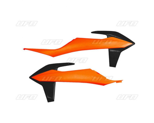 Ковпачки радіатора UFO ktm sx/sxf(sx-f) 125/150/250/350/450 '19-'22, exc 125 '20-'21, exc/excf(exc-f) 150/250/300/350/450/500 '20-2023 колір oem (оранжевий/чорний)
