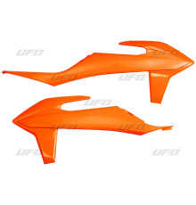 Ковпачки радіатора UFO ktm sx/sxf(sx-f) 125/150/250/350/450 '19-'22, exc 125 '20-'21, exc/excf(exc-f) 150/250/300/350/450/500 '20-2023 fluoресцентно-помаранчевий колір