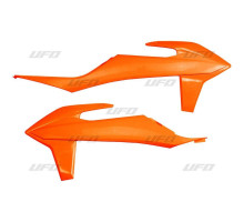 Ковпачки радіатора UFO ktm sx/sxf(sx-f) 125/150/250/350/450 '19-'22, exc 125 '20-'21, exc/excf(exc-f) 150/250/300/350/450/500 '20-2023 fluoресцентно-помаранчевий колір