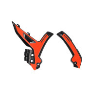 Acerbis x-grip захист рами ktm exc / exc-f / xc-w '24-'25, sx / sx-f / xc / xc-f '23-'25 колір чорний / помаранчевий