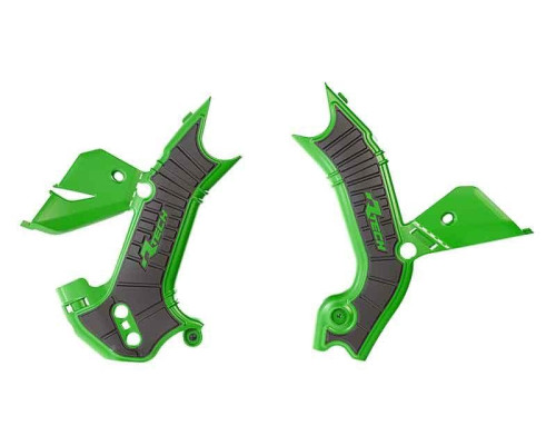 Racetech (rtech) 2024/12 захист рами kawasaki kxf 450 '24-'25, kxf 250 '25 колір чорний / зелений