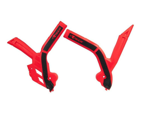 Racetech (rtech) захист рами (комплект) біматеріал super grip beta rr 125 / 250 / 300 / 350 / 430 / 480 '20-21 колір червоний чорний