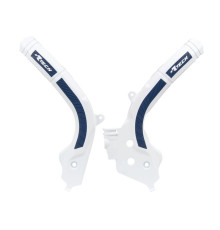 Racetech (rtech) захист рами (комплект) біматеріал super grip husqvarna tc 125 '16-21, tc 250 '17-21, te/fe/tx/fx 125-501 '17-21, fc 250/350/450 '16-21, fs 450 '17-21 колір білий синій
