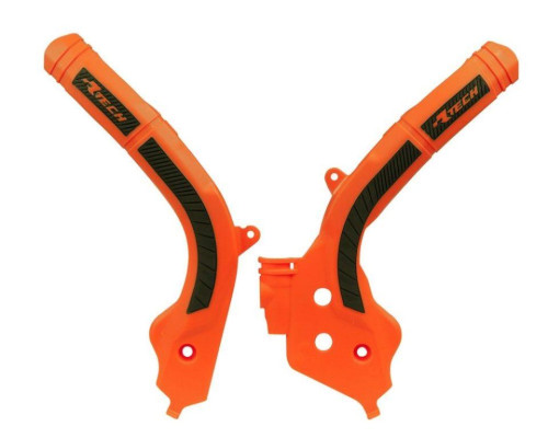 Racetech (rtech) захист рами (комплект) біматеріал super grip ktm sx 125/150 '16-18, sx 250 '17-18, exc/excf 250/350/450 '17-19, sxf 250/350/450 '16-18 колір помаранчевий чорний