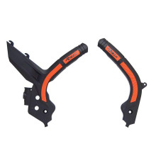 Racetech (rtech) захист рами (комплект) біматеріал super grip ktm sx 125/150/250 '19-21, sxf 250/350/450 '19-21, sxf 450 '18-21, exc/excf 150/250/350/450 '20-21 колір чорно-помаранчевий