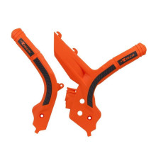 Racetech (rtech) захист рами (комплект) біматеріал super grip ktm sx 125/150/250 '19-21, sxf 250/350/450 '19-21, sxf 450 '18-21, exc/excf 150/250/350/450 '20-21 колір помаранчевий чорний