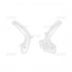 Захист рами UFO husqvarna te/tx 125/250/300 17-19, tc 125/300 16-18, tc 250 17-18, fe 250/350/501 17-19, fe 450 16-19, fc 250/350/450 16-18 колір білий