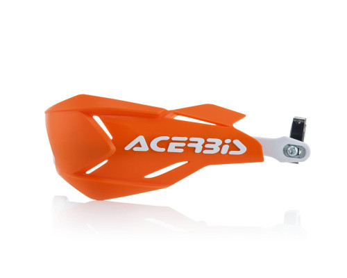 Захист для рук (поручні) acerbis x-factory з алюмінієвою серцевиною, колір помаранчевий / білий