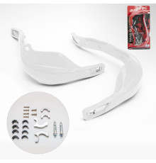 Biketec parts захисні накладки для рук алюміній білий (з кріпленнями 22мм та 28мм)