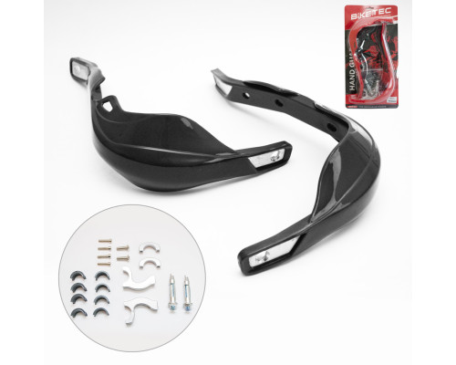 Biketec parts захист для рук алюміній чорний (з кріпленнями 22мм та 28мм)