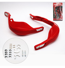 Biketec parts захисні накладки на руки алюміній, колір червоний (з кріпленнями 22мм та 28мм)