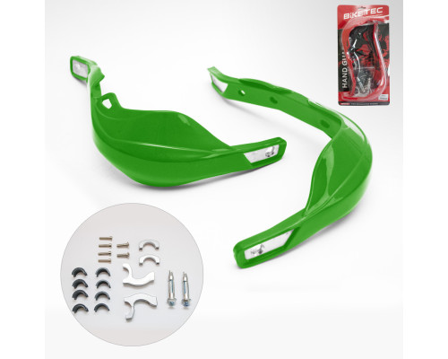 Biketec parts захисні накладки на руки alu green (з кріпленнями 22мм та 28мм)