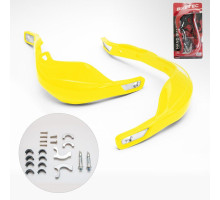 Biketec parts захист для рук алюміній жовтий (з кріпленнями 22мм та 28мм)