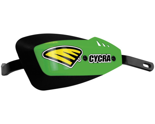 Захисні щитки для рук cycra (рукоятки - алюмінієвий сердечник) з кріпленням (28,6 мм - кріплення 1cyc-1156-12 в комплекті), модельна серія one fluo green