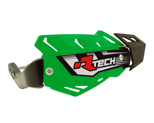 Racetech (rtech) захисні щитки (рулі) flx atv/quad колір зелений (з 3 типами кріплень на кермо)