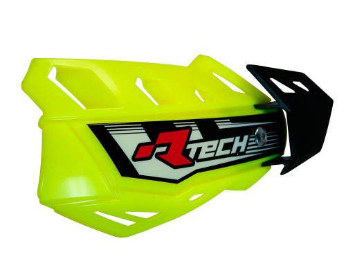Racetech (rtech) налокітники flx cross/enduro неоновий жовтий (з 2 типами кріплення до керма та руків'я)