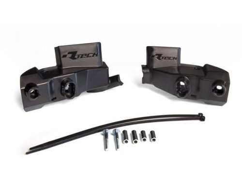 Поручні racetech (rtech) hp1 зеленого кольору (з кріпленнями з муфтою зчеплення nissin та кришками гальмівного насосу)