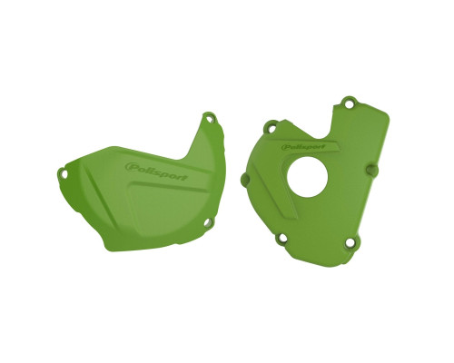 Polisport комплект кришки генератора та зчеплення kawaski kx 250f '17-'21 зелений (8463800002+8435800002)