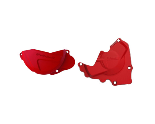 Комплект кришок генератора та зчеплення polisport HONDA crf 250r '13-'17 червоний (8461000002+8441100002)