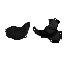Комплект кришок генератора та зчеплення polisport HONDA crf 450r '16-'17 чорний (8461200001+8446900001)