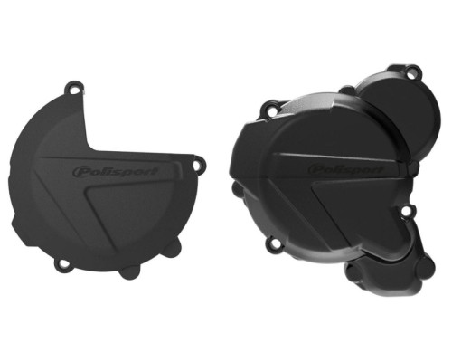 Комплект кришок генератора polisport, зчеплення та водяного насоса ktm exc/xcw tpi 250/300, husqvarna te tpi 250/350 `17-22 чорний (8461700001+8467500001+8485200001) (8461700001+8467500001+8485200001)