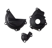 Комплект кришок генератора, зчеплення та водяного насоса polisport ktm sx-f 250/350 '23-'25; xc-f 250/350 '23-'25; husqvarna fc 250/350 '23-'25; fx 350 '23-'25 чорний