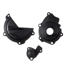 Комплект кришок генератора, зчеплення та водяного насоса polisport ktm sx-f 250/350 '23-'25; xc-f 250/350 '23-'25; husqvarna fc 250/350 '23-'25; fx 350 '23-'25 чорний