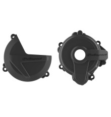 Комплект кришок генератора, зчеплення та водяного насосу polisport sherco se 250/300 '14-'25 чорний (8466000001+8465400001+8484700001) (8466000001+8465400001+8484700001)