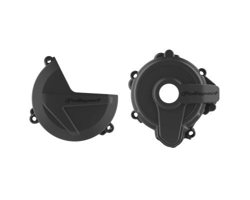 Комплект кришок генератора, зчеплення та водяного насосу polisport sherco se 250/300 '14-'25 чорний (8466000001+8465400001+8484700001) (8466000001+8465400001+8484700001)