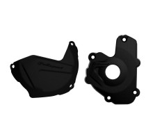 Комплект кришок генератора та зчеплення polisport kawaski kx 250f '13-'16 чорний (8460800001+8435800001)