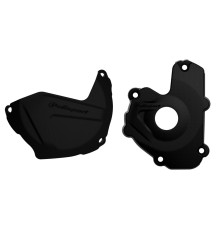 Комплект кришок генератора та зчеплення polisport kawaski kx 250f '13-'16 чорний (8460800001+8435800001)