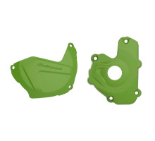 Комплект кришок генератора та зчеплення polisport kawaski kx 250f '13-'16 зелений (8460800002+8435800002)