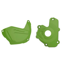 Комплект кришок генератора та зчеплення polisport kawaski kx 250f '13-'16 зелений (8460800002+8435800002)