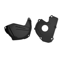 Комплект кришок генератора та зчеплення polisport kawaski kx 250f '17-'21 чорний (8463800001+8435800001)