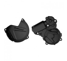 Комплект кришок генератора та зчеплення polisport ktm exc/xcw 250/300, husqvarna te 250/350 `13-16 чорний (8460200001+8464300001)