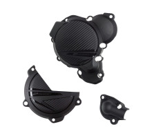 Polisport комплект кришки генератора та муфти зчеплення водяного насоса ktm exc/xc-w 250/300 '24 чорний