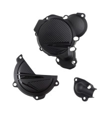 Polisport комплект кришки генератора та муфти зчеплення водяного насоса ktm exc/xc-w 250/300 '24 чорний