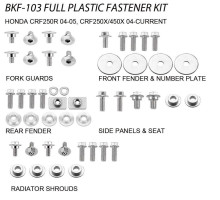 Набір пластикових гвинтів accel HONDA crf 250r '04-05, crf 250/450x '04-20 (bkf-103)