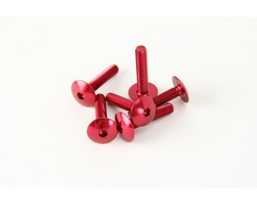 V parts (vicma) комплект болтів обтічника m6x30 (6шт) червоні (шестигранні) (ta630r)
