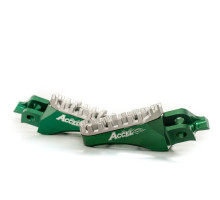 Підніжки kawasaki kxf250 '05-'17, kxf450 '07-'17, алюміній t7075, зелений, регульована ширина