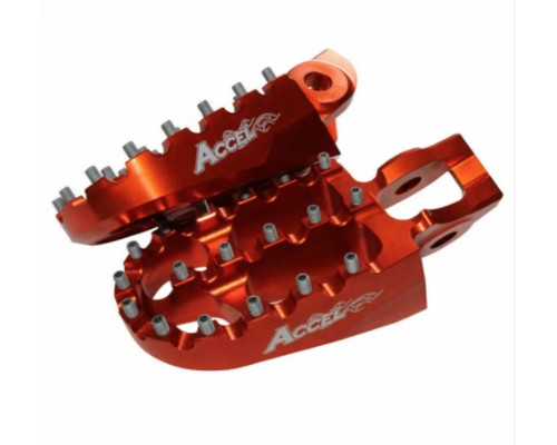 Підніжки accel ktm exc/excf 250/300/350/450/500 '17-20 помаранчеві (комплект 2 шт)