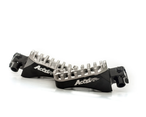 Підніжки accel YAMAHA yz/yzf/wrf '01-'17, алюміній t7075+сталь, чорні, регульовані по ширині (2 шт.)