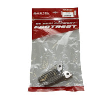 Biketec parts комплект підніжок водія (підставки для ніг) bmw k 1300s/r '08-13, k 1200r/s '03-08, f 800r '05-13, r 1200s hp2 '04-06 колір срібло