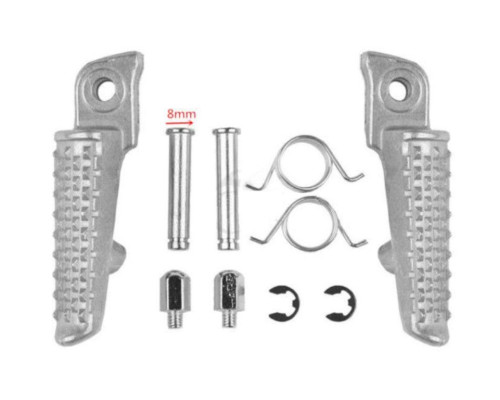 Biketec parts комплект підніжок водія (підставки для ніг) в комплекті з кріпленнями HONDA cbr 600rr '03-06, cbr 1000 rr '04-14, cbr 1000r '08-11 колір сріблястий