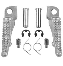 Biketec parts комплект підніжок водія (підніжки) в комплекті з кріпленнями kawasaki zx-6r '03-13, zx 636 '03-06, zx-10r '04-13, zx-9r '98-03, z 750/s '07-10, er6 n/f / ninja 650r '09-13 колір срібло