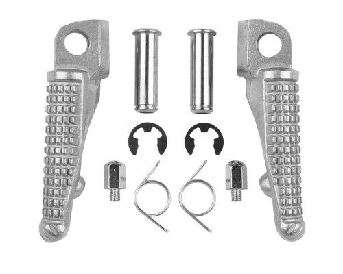 Biketec parts комплект підніжок водія (підніжки) в комплекті з кріпленнями kawasaki zx-6r '03-13, zx 636 '03-06, zx-10r '04-13, zx-9r '98-03, z 750/s '07-10, er6 n/f / ninja 650r '09-13 колір срібло