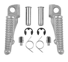 Biketec parts комплект підніжок водія (підніжки) в комплекті з кріпленнями kawasaki zx-6r '03-13, zx 636 '03-06, zx-10r '04-13, zx-9r '98-03, z 750/s '07-10, er6 n/f / ninja 650r '09-13 колір срібло
