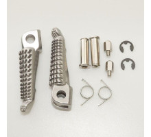 Biketec parts rider комплект підніжок в комплекті з кріпленнями kawasaki zx-6r/zx-10r '03-13, ninja 650r '06-13, er6 '09-10, kle 650 '08-13, z 750 '04-11, z 1000 '03-13, z 1000sx '11-13 колір срібло