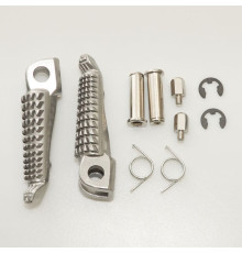 Biketec parts rider комплект підніжок в комплекті з кріпленнями kawasaki zx-6r/zx-10r '03-13, ninja 650r '06-13, er6 '09-10, kle 650 '08-13, z 750 '04-11, z 1000 '03-13, z 1000sx '11-13 колір срібло