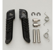 Biketec parts rider комплект підніжок (підставки для ніг) в комплекті з кріпленнями suzuki gsxr 600/750/1000 '01-12 колір чорний